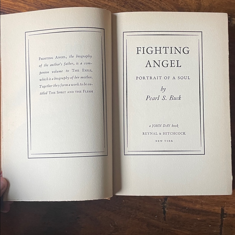 2 PEARL S BUCK Vintage Distressed Books Fighting Angel + Dragon Seed - Picture 8 of 14